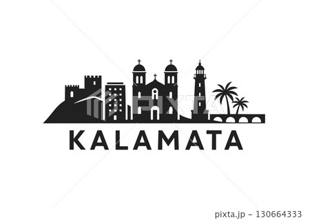 City skyline with iconic buildings and landmarks, Kalamata 130664333