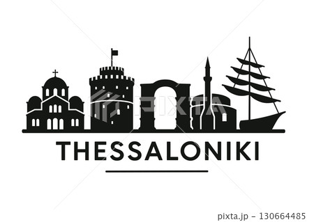 Thessaloniki city skyline with iconic buildings and landmarks Thessaloniki city skyline with iconic buildings and landmarks 130664485