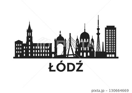 L?dz city skyline with iconic buildings and landmarks 130664669