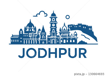 Jodhpur city skyline with iconic buildings and landmarks 130664693