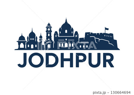 Jodhpur city skyline with iconic buildings and landmarks 130664694
