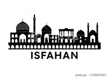 Isfahan city skyline with iconic buildings and landmarks 130665003