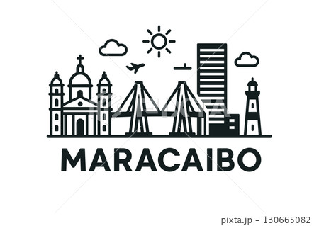 Maracaibo city skyline with iconic buildings and landmarks 130665082