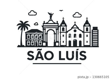 S?o Lu?s city skyline with iconic buildings and landmarks 130665105