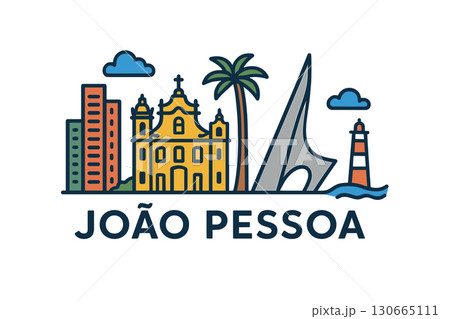 Jo?o Pessoa city skyline with iconic buildings and landmarks 130665111