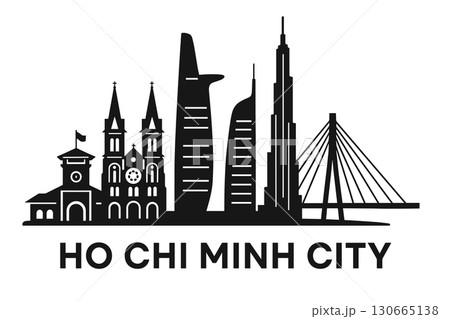 City skyline with iconic buildings and landmarks of Ho Chi Minh City 130665138