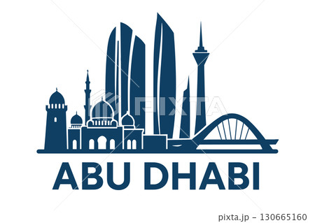 City skyline with iconic buildings and landmarks of Abu Dhabi City skyline with iconic buildings and landmarks of Abu Dhabi 130665160