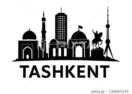 Tashkent city skyline with iconic buildings and landmarks 130665243