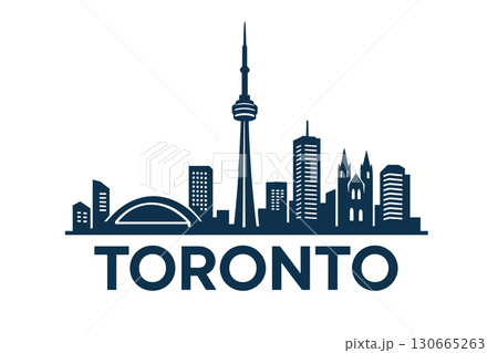 City skyline with iconic buildings and landmarks of Toronto 130665263