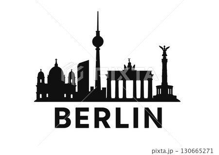 City skyline with iconic buildings and landmarks of Berlin 130665271