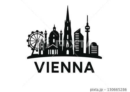 City skyline with iconic buildings and landmarks of Vienna 130665286