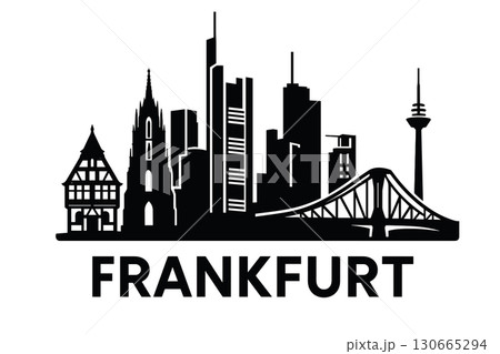 City skyline with iconic buildings and landmarks of Frankfurt 130665294