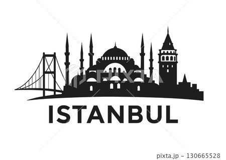 Istanbul skyline with mosque domes and Bosphorus Bridge Istanbul skyline with mosque domes and Bosphorus Bridge 130665528