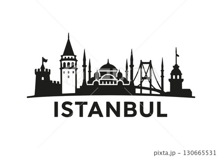 Istanbul skyline with mosque domes and Bosphorus Bridge Istanbul skyline with mosque domes and Bosphorus Bridge 130665531