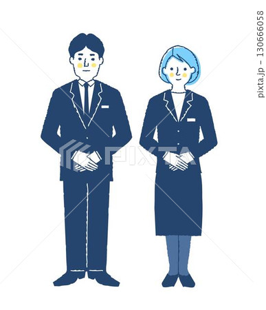 葬儀屋・セレモニースタッフの男女 130666058