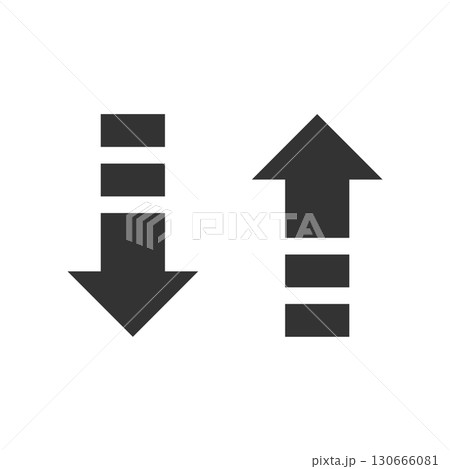Up Down Arrow Logo Template Illustration Design. Vector EPS 10. 130666081