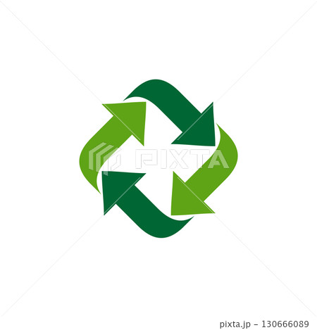 Recycle Green Arrow Logo Template Illustration Design. Vector EP 130666089