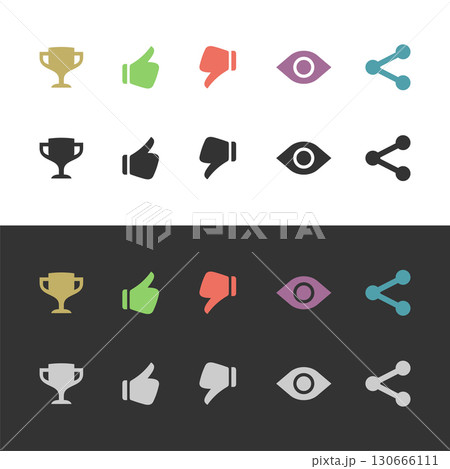Video Movie Icon Set Logo Template Illustration Design. Vector E Video Movie Icon Set Logo Template Illustration Design. Vector E 130666111