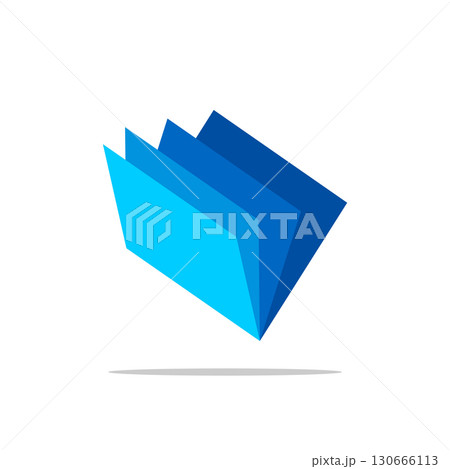 Stack of Paper Logo Template Illustration Design. Vector EPS 10. 130666113