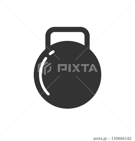 Barbel, Dumbbell Gym Icon Logo Template Illustration Design. Vec 130666182
