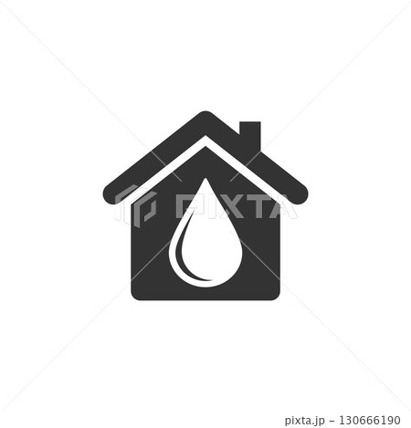 Water Drop, Plumbing Home or House Icon Logo Template Illustrati Water Drop, Plumbing Home or House Icon Logo Template Illustrati 130666190