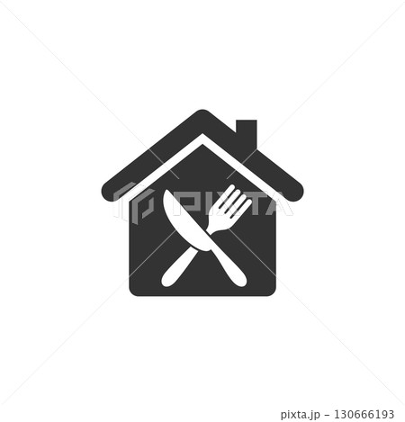 Restaurant, Home or House Icon Logo Template Illustration Design Restaurant, Home or House Icon Logo Template Illustration Design 130666193
