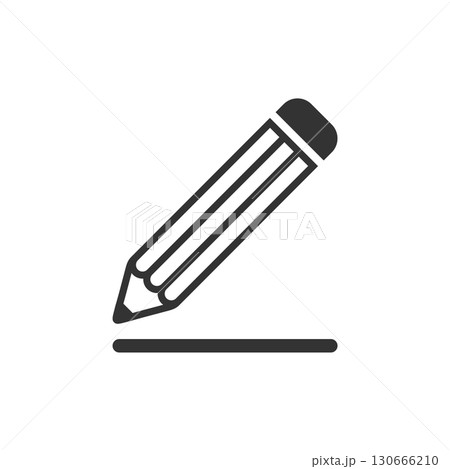 Pencil Education Icon Logo Template Illustration Design. Vector 130666210