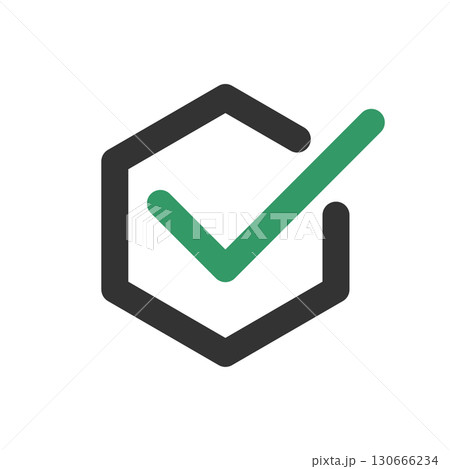 Check Mark Icon Logo Template Illustration Design. Vector EPS 10 130666234