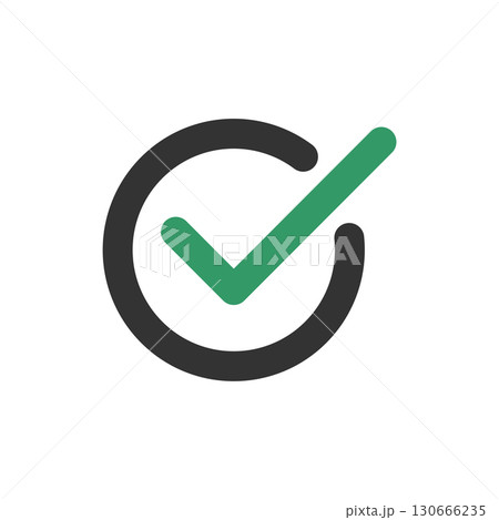 Check Mark Icon Logo Template Illustration Design. Vector EPS 10 130666235