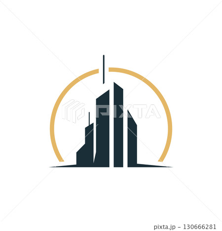 Real Estate - Building Logo Template Illustration Design. Vector 130666281