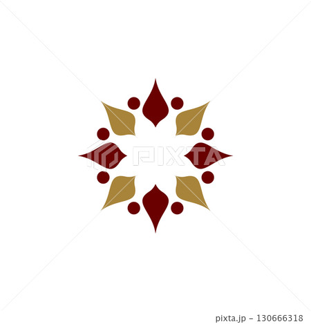 Star Flower Decoration Logo Template Illustration Design. Vector 130666318