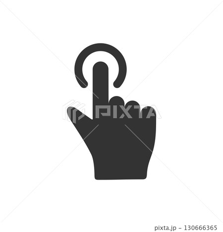 Fingerprint Gesture Scanning Icon vector template Illustration D 130666365