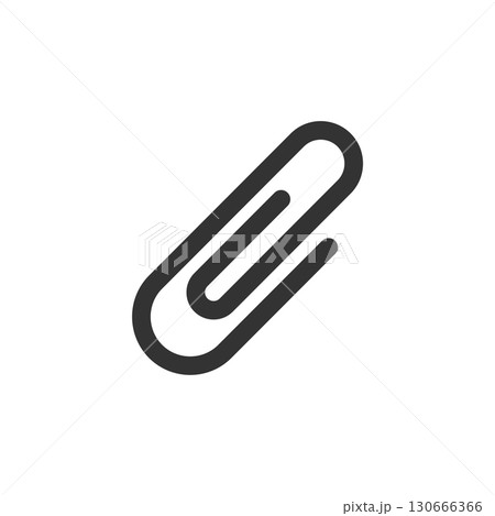 Attachment Paper Clip Icon Logo Template Illustration Design. Ve 130666366