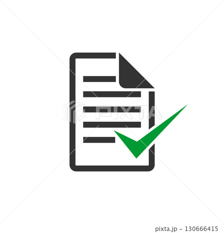 Check Mark Document Logo Template Illustration Design. Vector EP Check Mark Document Logo Template Illustration Design. Vector EP 130666415