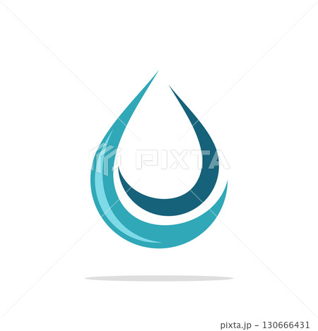 Abstract Ornamental Drop Water Logo Template Illustration Design 130666431