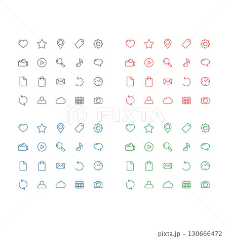 Simple Icon Set Vector Template Illustration Design. Vector EPS Simple Icon Set Vector Template Illustration Design. Vector EPS 130666472