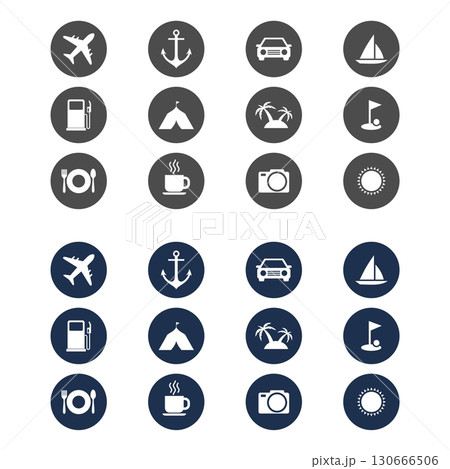Travel Icon Set Vector Template Illustration Design. Vector EPS 10. 130666506