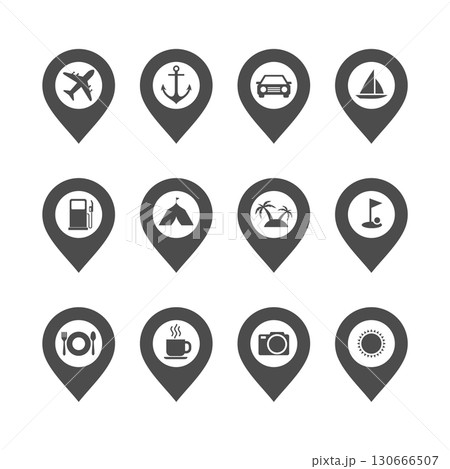Travel Icon Set Vector Template Illustration Design. Vector EPS 10. 130666507