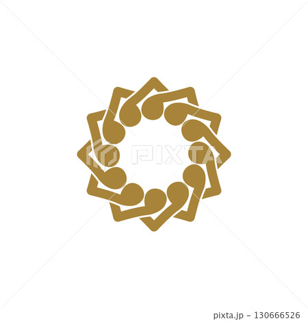 Circle Star Ornamental Logo Template Illustration Design. Vector 130666526