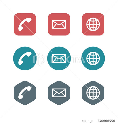 Address Vector Icon Set Template Illustration Design. Vector EPS 10. 130666556