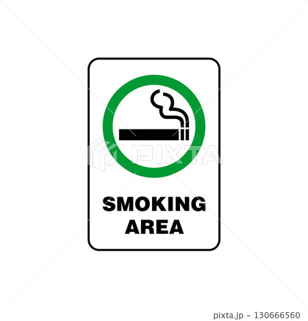 Smoking Area Signage Vector Illustration Design. Vector EPS 10. 130666560
