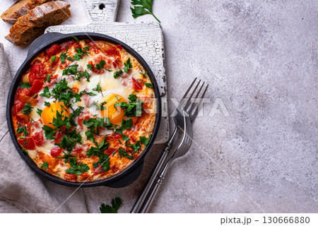 Shakshuka, traditional Jewish breakfast dish Shakshuka, traditional Jewish breakfast dish 130666880