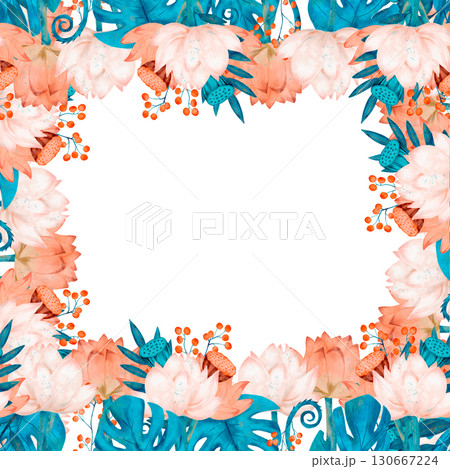 A Beautiful Floral Border Background Designed Specifically for Invitations and Various Crafts 130667224