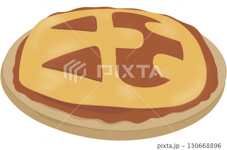 round biscuits on a white background 130668896