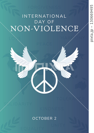 International Day of Nonviolence Poster Vector. International Day of Nonviolence Poster Vector. 130669495