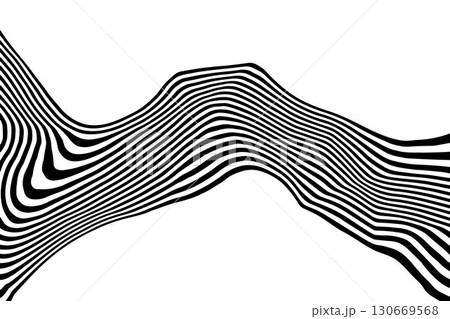 Abstract monochrome vortex. Digital art with a swirling and hypnotic visual flow. Eps 10 130669568