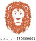 Creative linocut illustration of a lion's face showcasing fine details and textures inspired by nature 130669991