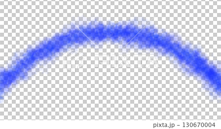 Curved glowing blue smoke arc on transparent background, fog and steam mockup template for digital design Curved glowing blue smoke arc on transparent background, fog and steam mockup template for digital design 130670004