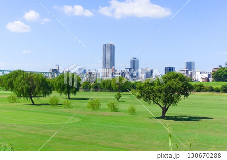 千葉県松戸市から見る金町駅方面2025年9月 130670288