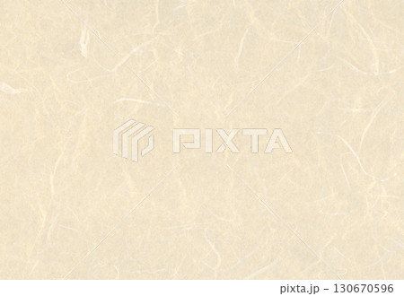 ベージュの和紙の背景テクスチャ素材 130670596